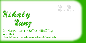 mihaly munz business card